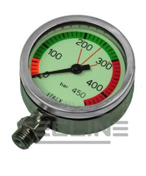 Finimeter, 52 mm, schwarz verchromt, 450 bar