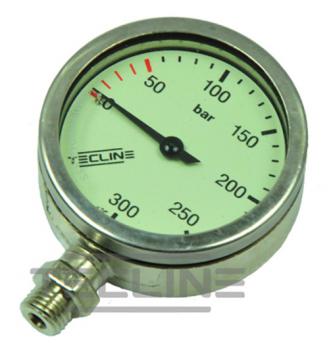 Finimeter, 63 mm, Nickel, 300 bar