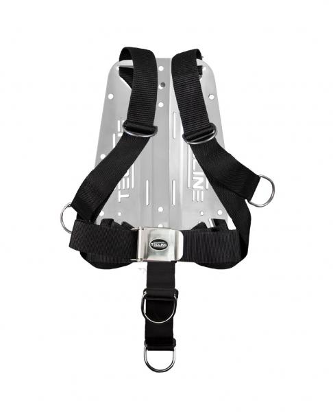 Tecline Harness Komfort Eco mit 3 mm Edelstanhl-Backplate (mit Logo)