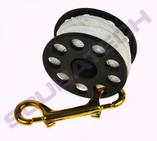 Spool 30 m mit Messing-Karabiner