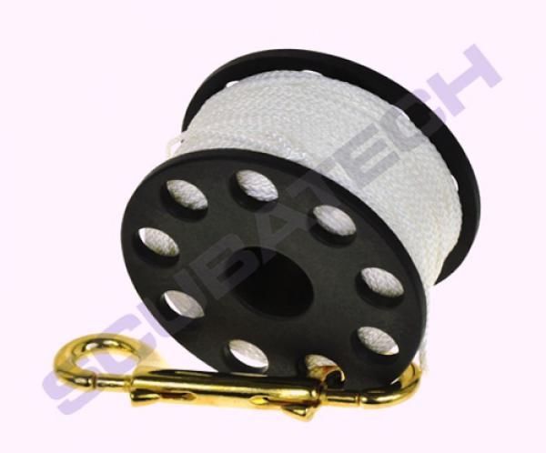 Spool 45 m mit Messing-Karabiner