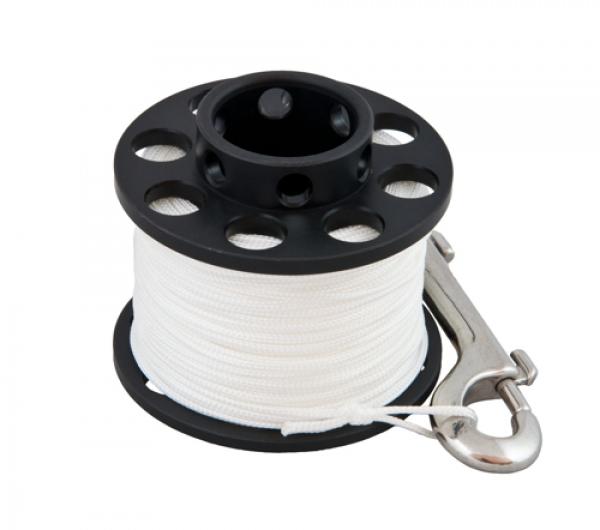 Kaltwasser-Spool 40 m mit Edelstahl-Karabiner